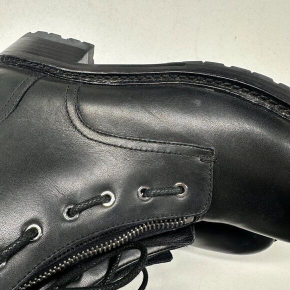 Rag & Bone Cannon Black Leather Combat Boots Womens Size 38.5 - Picture 10 of 16